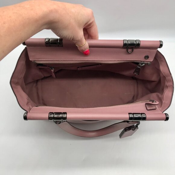 Coach Purple Pebbled Leather Grace Satchel Bag 21343 - Picture 10 of 11